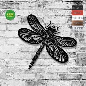 Large Metal Dragonfly Wall Art | Dragonfly Metal Art | Garden Fence Sign | Metal Dragonfly Sign | Dragonfly Silhouette Art
