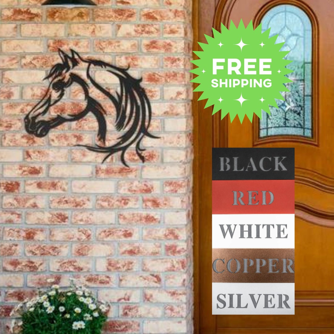 Metal Horse Sign, Metal Horse Decor, Horse Decor Metal, Metal Horse