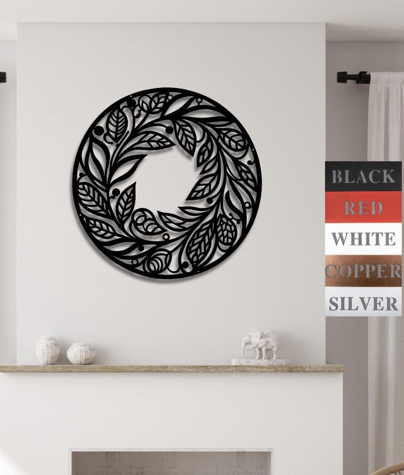 Christmas Metal Wreath Holly Leaves, Berries Bow Outdoor Metal Wall Art, Holiday Porch Decor, Winter Home Decor, Christmas Housewarming gift image 11