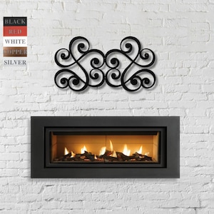 Decorative Scroll Metal Wall Art | Wrought Iron Inspired Decor | Elegant Swirl Design | Indoor Outdoor Home Accent | Entry Wall Decor Gift