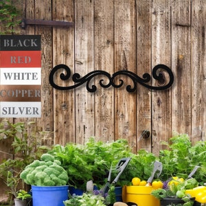 Metal Scroll Wall Decor | Black Iron Swirl Accent | Above Door Wall Art | Farmhouse Metal Wall Hanging | Over Window Home Decor