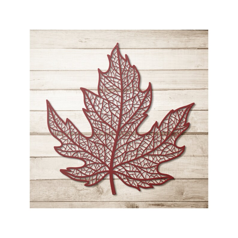 Metal Maple Leaf Wall Decor Autumninspired Indoor/outdoor Leaf Vein
