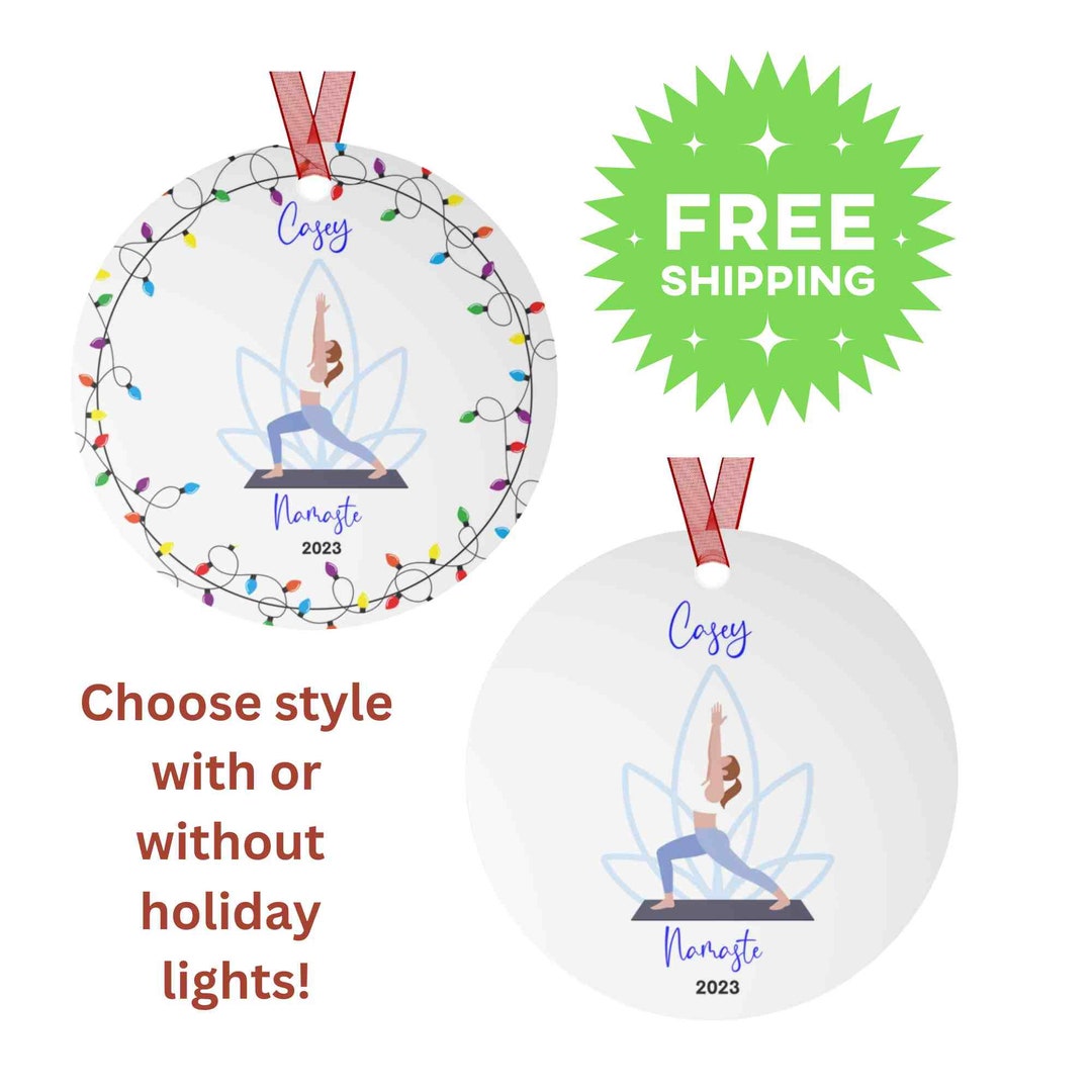 Personalized Yoga Christmas Ornament Custom Yoga Keepsake - Etsy