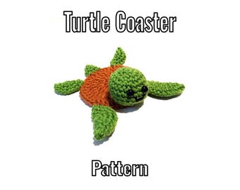 Crochet Turtle Coaster Pattern - PDF Instructions Only