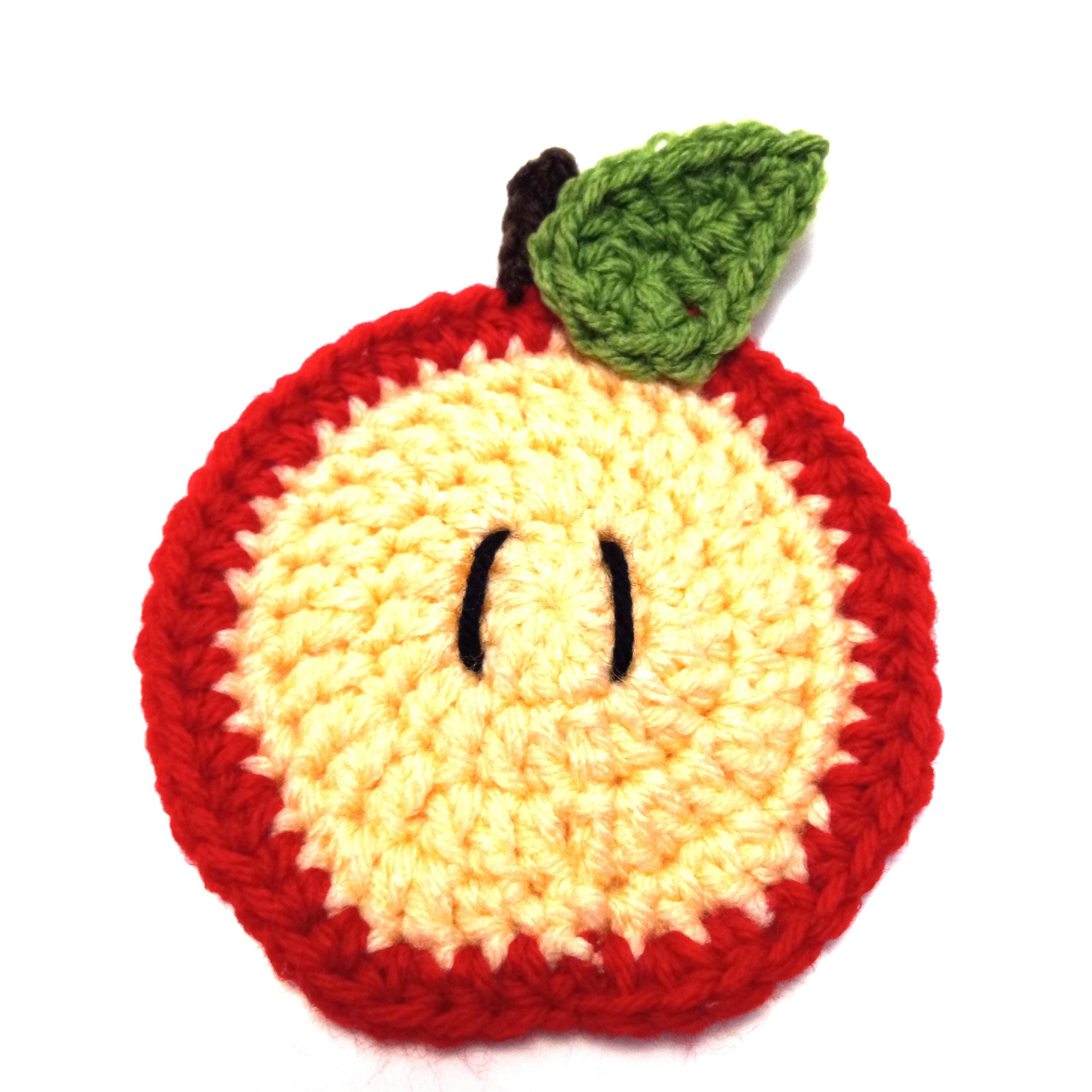 Crochet Apple Coaster Pattern - Fruit Coaster - Instructions Only - Etsy