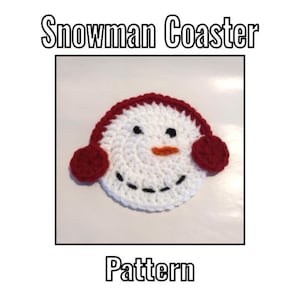Modèle de sous-verre bonhomme de neige au crochet - Instructions PDF uniquement