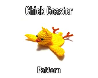 Crochet Chick Coaster Pattern - Instructions Only