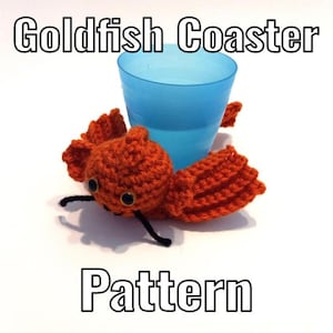 Crochet Fish Coaster Pattern - Animal Coaster - PDF Instructions Only