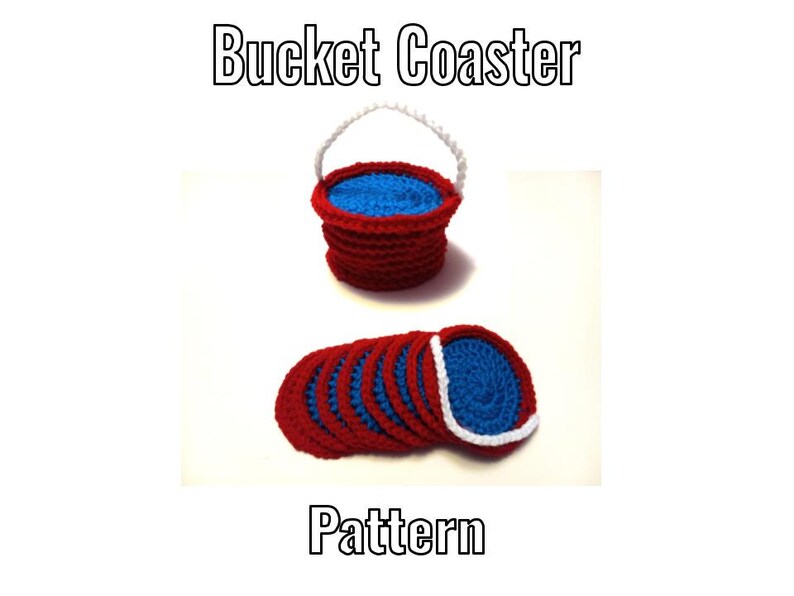 Crochet Bucket Coaster Pattern - PDF Instructions Only - Etsy