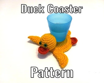 Crochet Duck Coaster Pattern - Animal Coaster - PDF Instructions Only