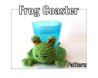 Crochet Frog Coaster Pattern - Animal Coaster - PDF Instructions Only