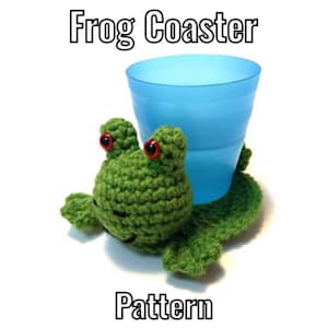 Crochet Frog Coaster Pattern - Animal Coaster - PDF Instructions Only