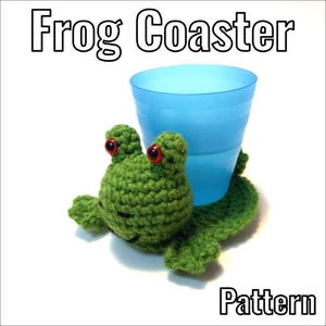 Crochet Frog Coaster Pattern - Animal Coaster - PDF Instructions Only