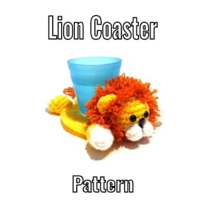 Crochet Lion Coaster Pattern - PDF Instructions Only
