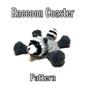 Crochet Raccoon Coaster Pattern - PDF Instructions Only