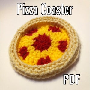 Patrón de posavasos de pizza a crochet sin costuras (solo PDF)