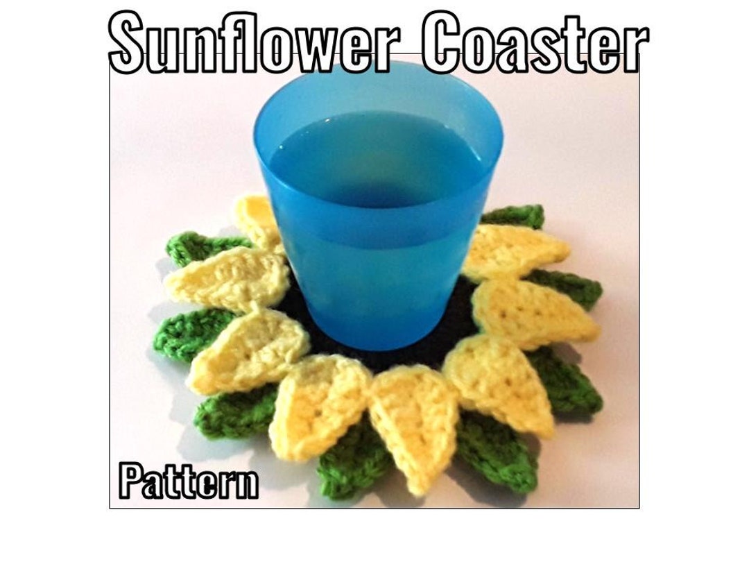 Crochet Sunflower Coaster Pattern - PDF Instructions Only - Etsy