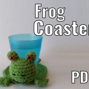 Crochet Frog Coaster Pattern - Animal Coaster - PDF Only