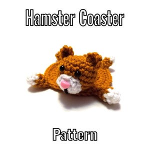 Patrón de posavasos de hámster a crochet (solo instrucciones en PDF)