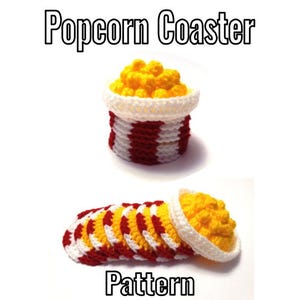 No Sew - Crochet Popcorn Coaster Pattern - PDF Instructions Only