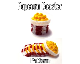 No Sew - Crochet Popcorn Coaster Pattern - PDF Instructions Only