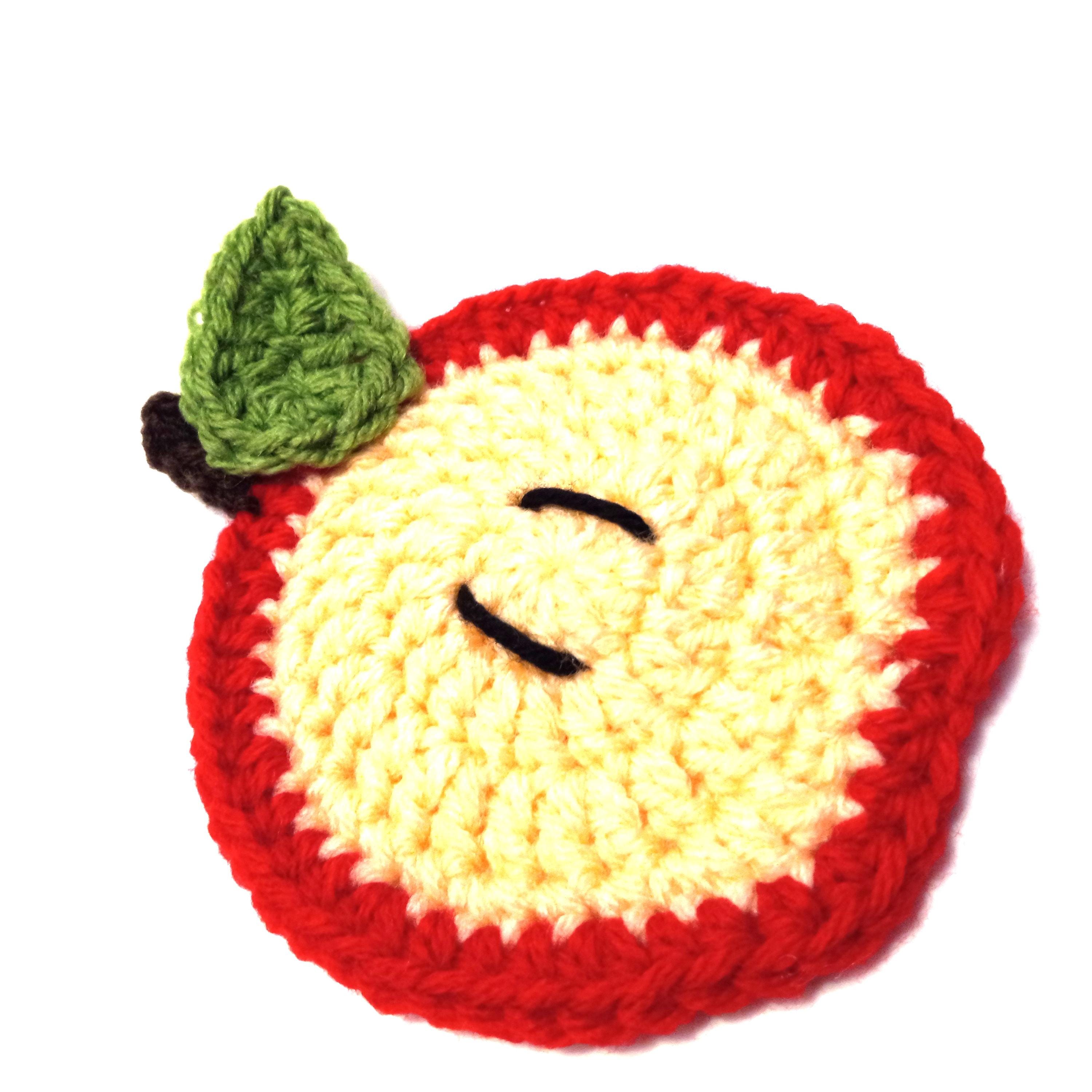 Crochet Apple Coaster Pattern - Fruit Coaster - Instructions Only - Etsy