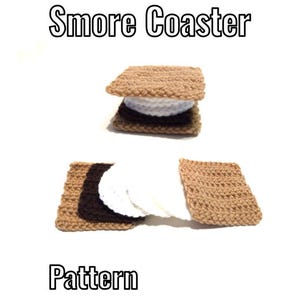 No Sew - Crochet Smore Coaster Pattern - PDF Instructions Only