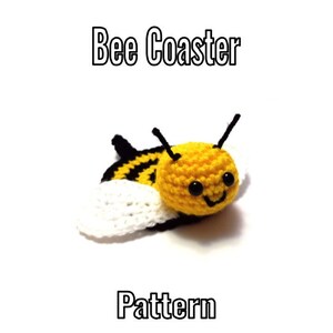 Crochet Bee Coaster Pattern - Animal Coaster - PDF Instructions Only