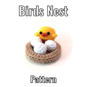 Crochet Birds Nest Pattern - PDf Instructions Only
