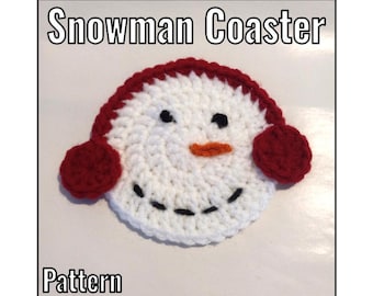 Schneemann Untersetzer Muster häkeln - PDF Anleitung