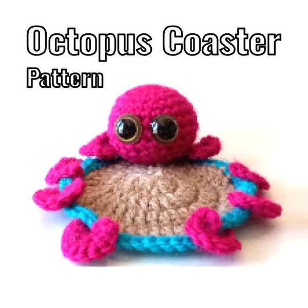 Crochet Octopus Coaster Pattern - Animal Coaster - PDF Instructions Only