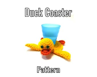 Crochet Duck Coaster Pattern - Animal Coaster - Instructions Only