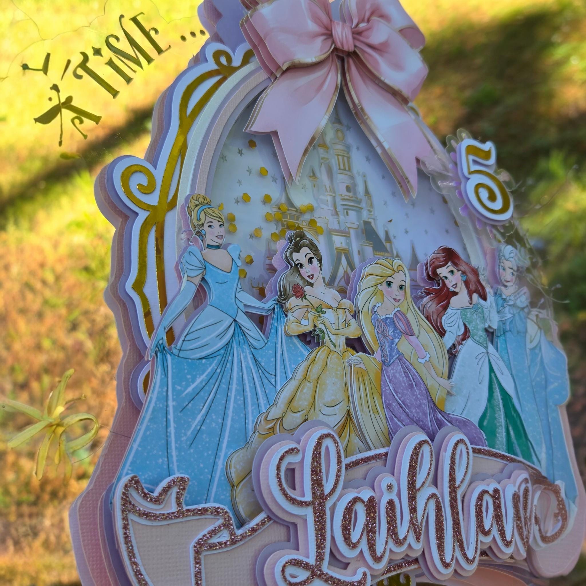Princess Cake Topper Personalized With Name and Age | Fairytale Castle ...
