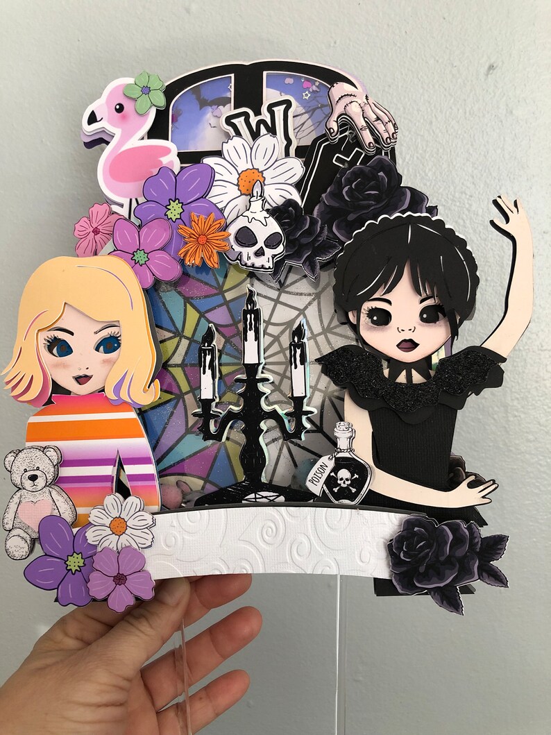 Wednesday Cake Topper, Cake Topper Inspired by Wednesday - Etsy