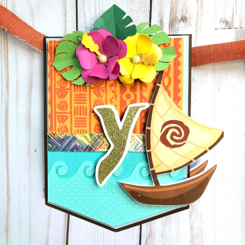 Moana Banner, Moana Party, Moana Birthday, Moana Party Wall Decoration, Moana Decorations 3D, Personalized Moana Banner bild 6