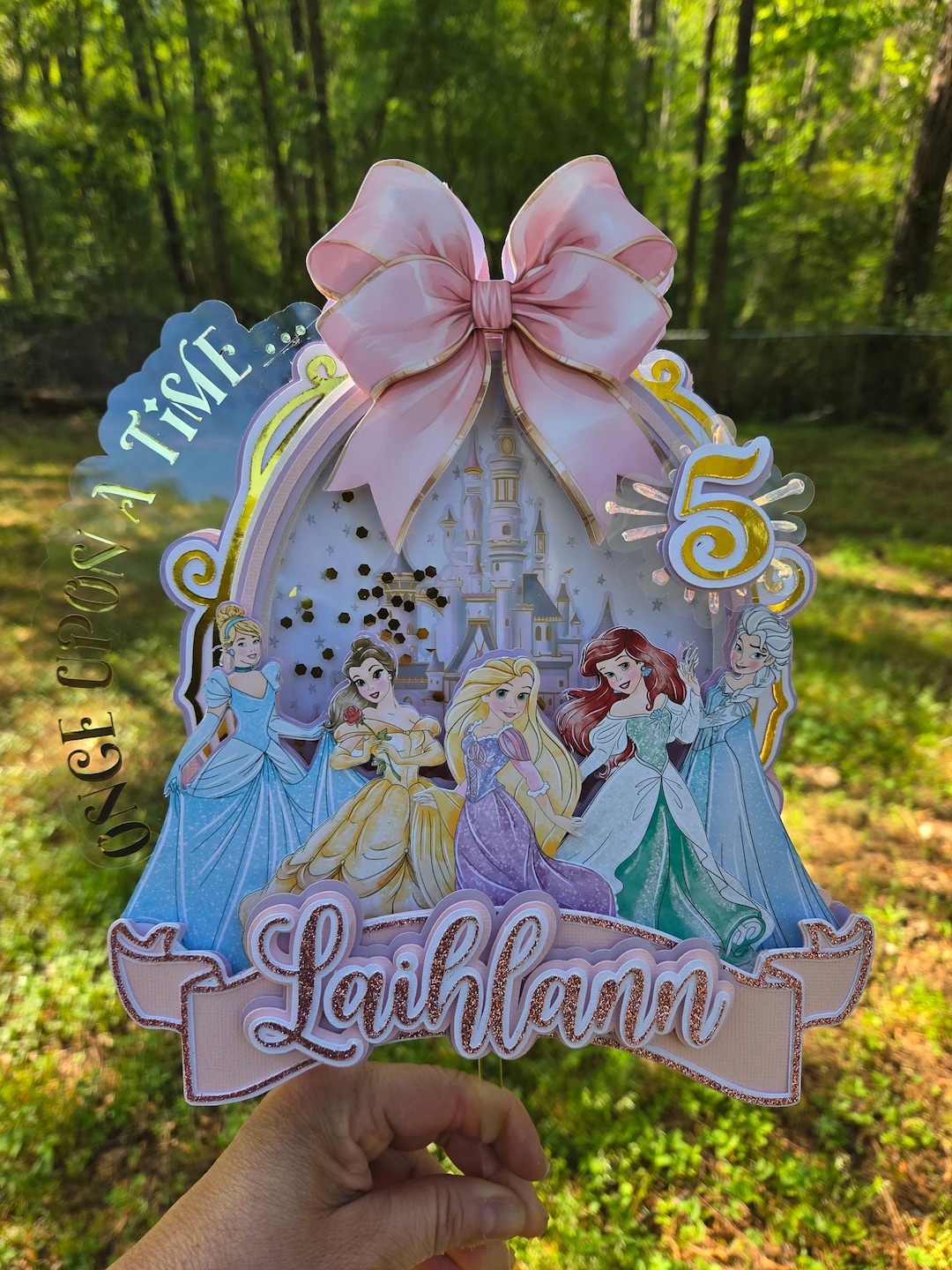 Princess Cake Topper Personalized With Name and Age | Fairytale Castle ...