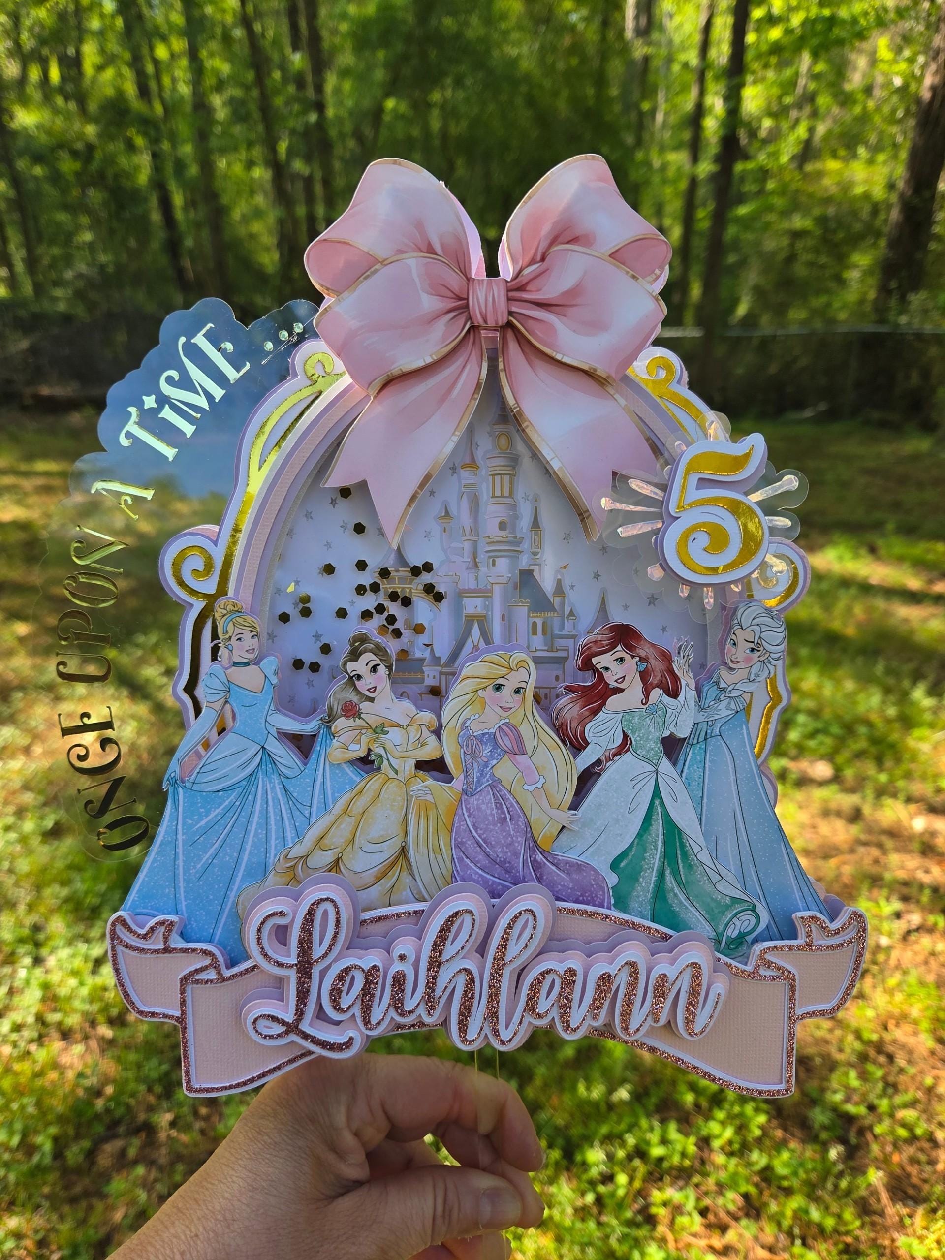 Princess Cake Topper Personalized With Name and Age | Fairytale Castle ...