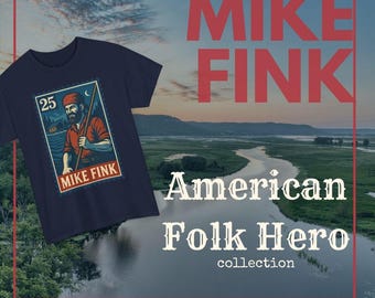 Mike Fink Vintage Stamp Style Tee
