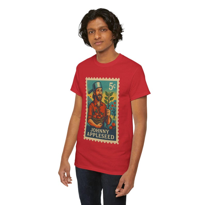 Johnny Appleseed Vintage Graphic Tee: American Folk Hero T-Shirt image 8