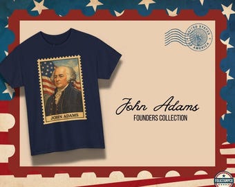 John Adams Stamp Style Tee