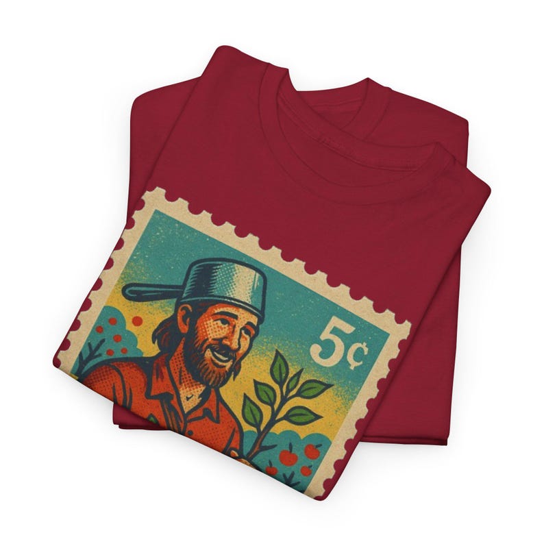 Johnny Appleseed Vintage Graphic Tee: American Folk Hero T-Shirt image 4