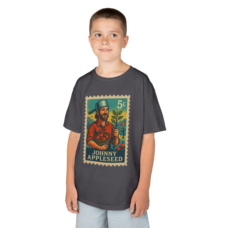 Koszulka KidStamp Johnny Appleseed Stamp Style zdjęcie 4