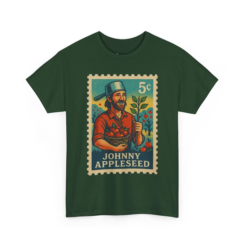 Johnny Appleseed Vintage Graphic Tee: American Folk Hero T-Shirt image 1