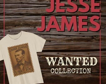 Jesse James Vintage Stamp Style Tee