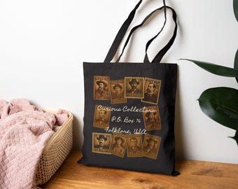 Wanted: Western Legends Stamp Canvas Tote Bag