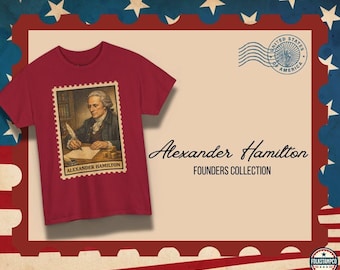 Alexander Hamilton Stamp Style Tee