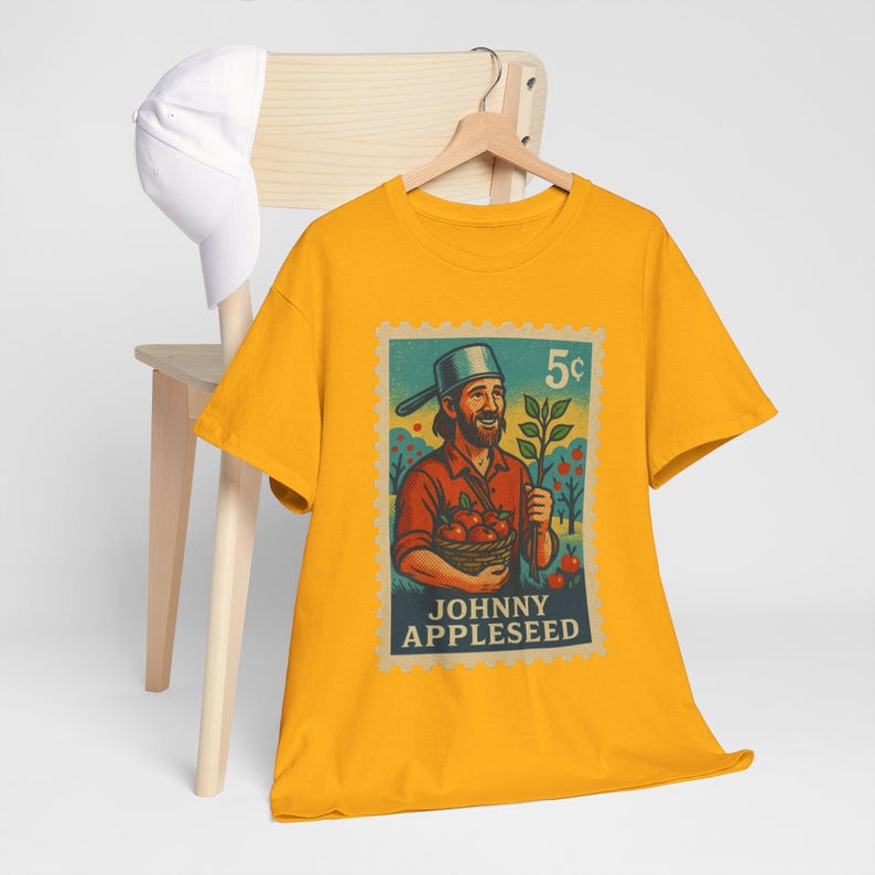Johnny Appleseed Vintage Graphic Tee: American Folk Hero T-Shirt image 5