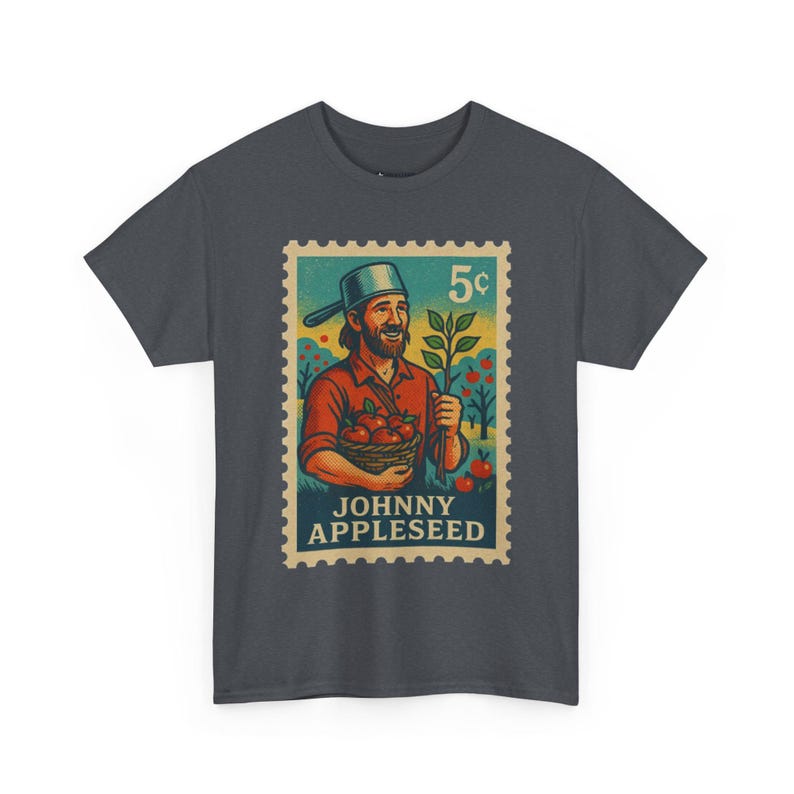 Johnny Appleseed Vintage Graphic Tee: American Folk Hero T-Shirt image 2