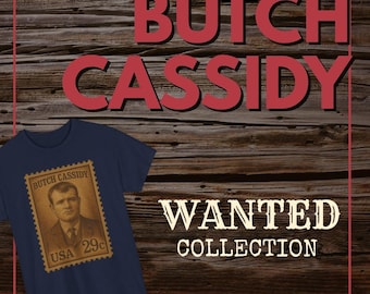 Butch Cassidy Vintage Stamp Style Tee