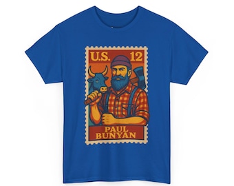 Paul Bunyan Graphic Tee: Vintage Lumberjack Americana Shirt